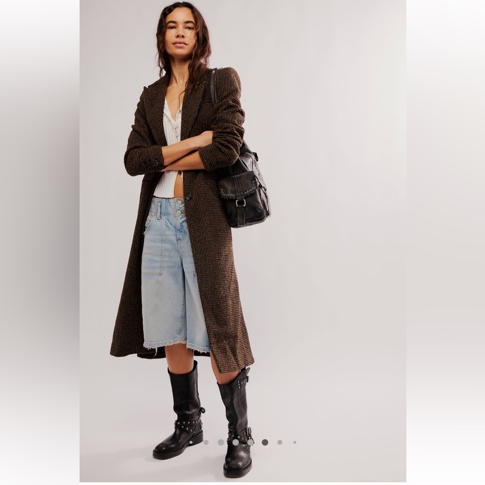 NWT Hailey Tweed Duster Chestnut Combo
